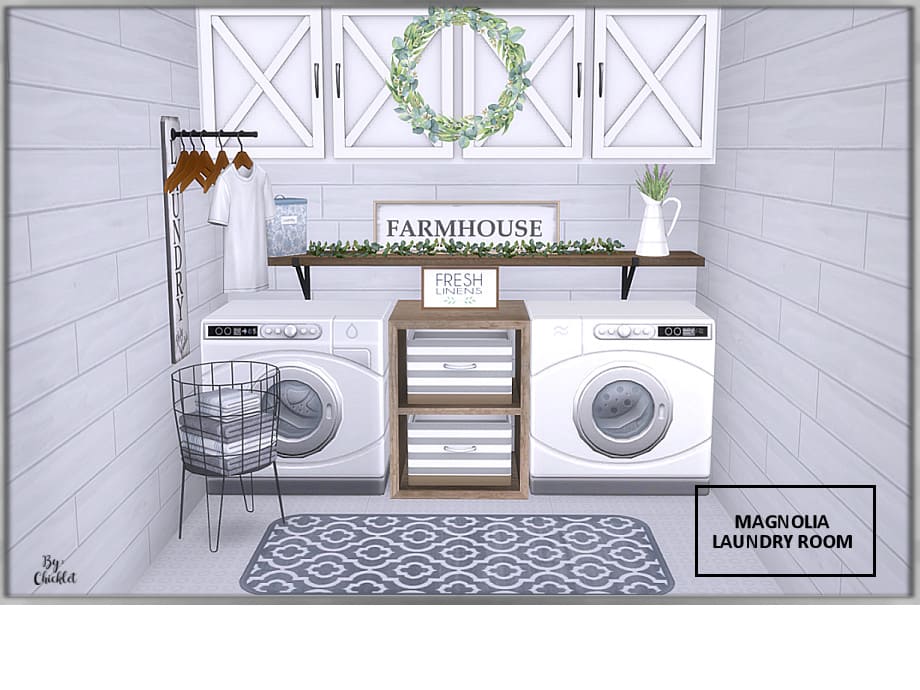 sims 4 cc pack laundry room