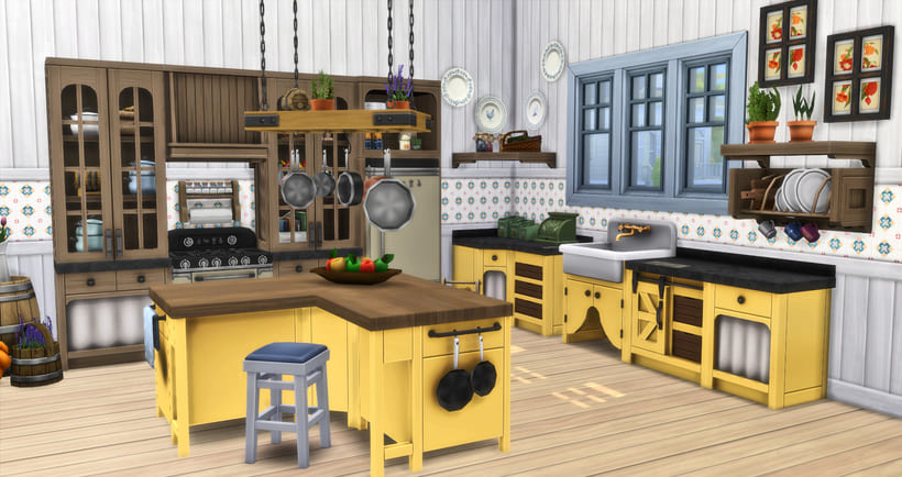 Sims 4 Pack Cottage Kitchen CC