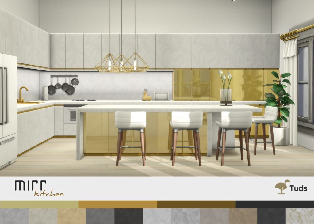 Sims 4 CC Pack Mirr Kitchen Furniture CC