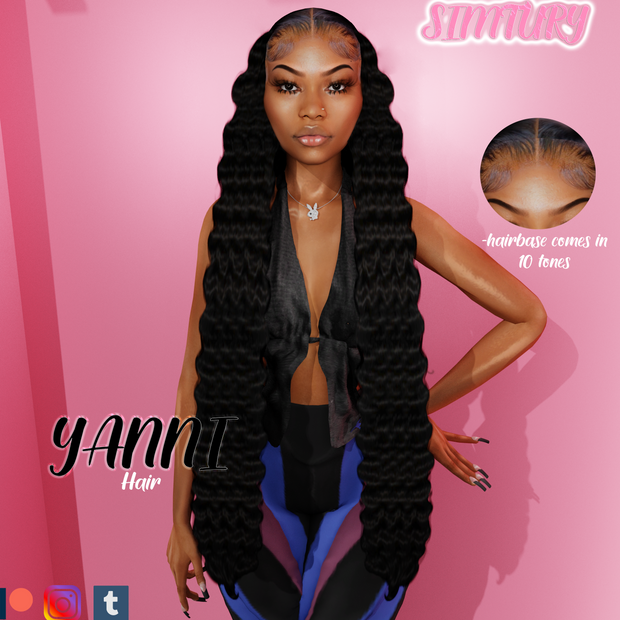 sims 4 black girl hair cc yanni hair