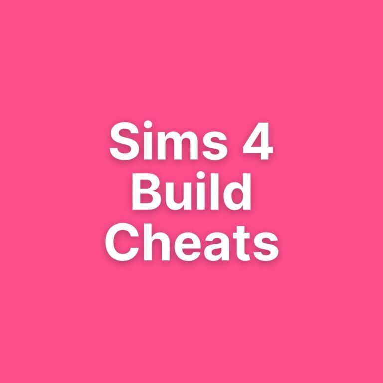 Sims 4 Build Cheats