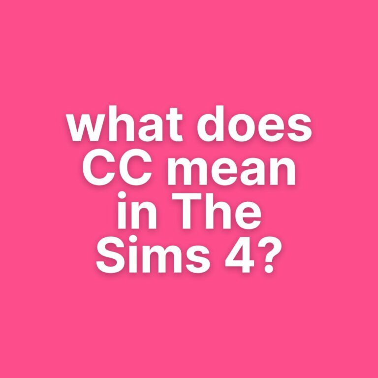 What Does CC Mean in The Sims 4?