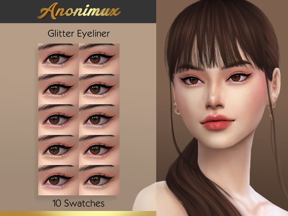 11 Aamzing Sims 4 Eyeliner CC - All Sims CC