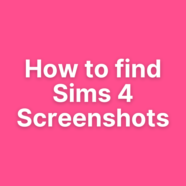 Where Do I Find My Sims 4 Screenshots?
