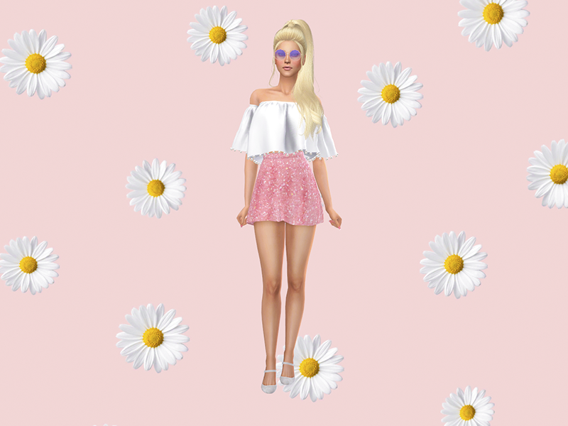 CAS background Sims 4 floral
