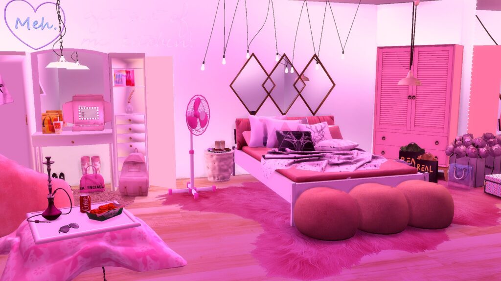 Sims 4 CAS background pink