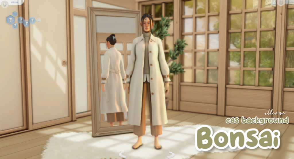 Sims 4 CAS background with mirror Ellrcrze