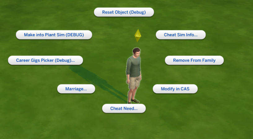 a step on how to use CAS cheat in Sims 4