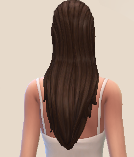 female sim wearing ellie hair cc