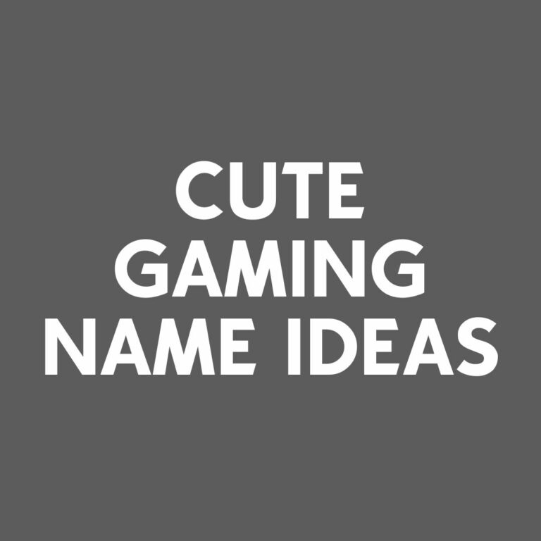 100+ Cute Gaming Names!