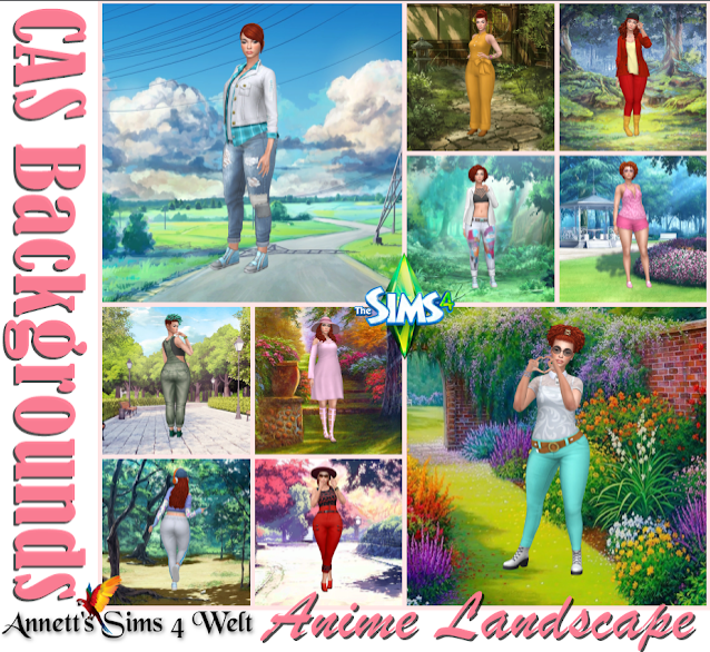 Sims 4 CAS background ANIME