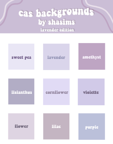 Sims 4 CAS background lavender