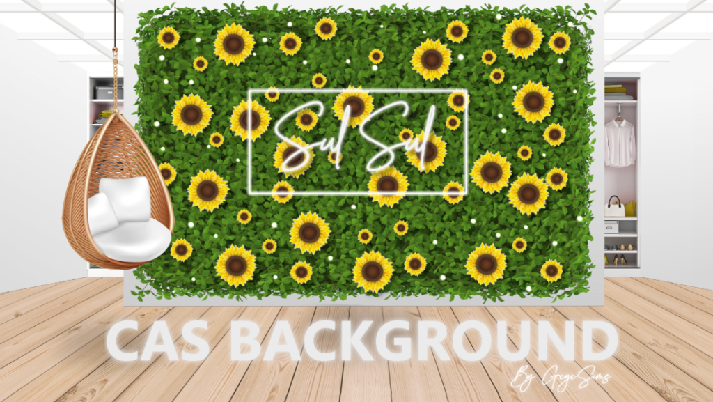 Sims 4 CAS background sunflower